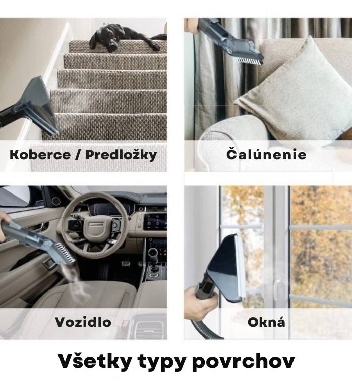 CleanMaxx čistič koberců a čalounění s párou TAN-7614 4 sk